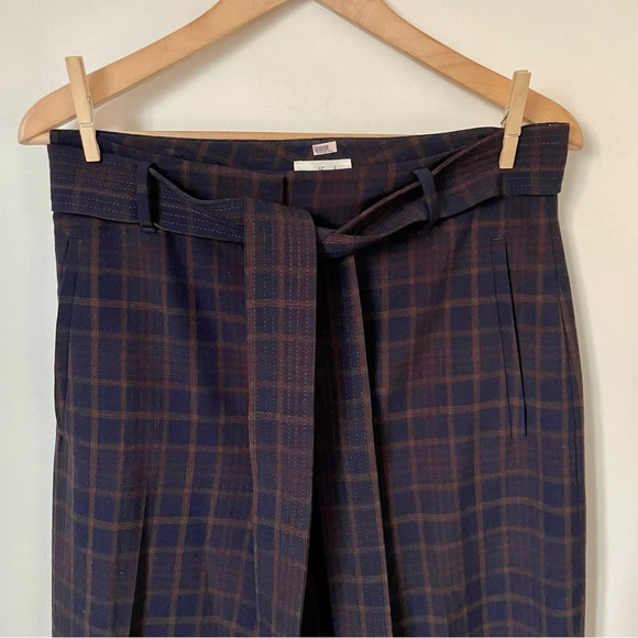Aritzia  Wilfred Tie Front Jallade Pant Tweed Plaid - Picture 4 of 8